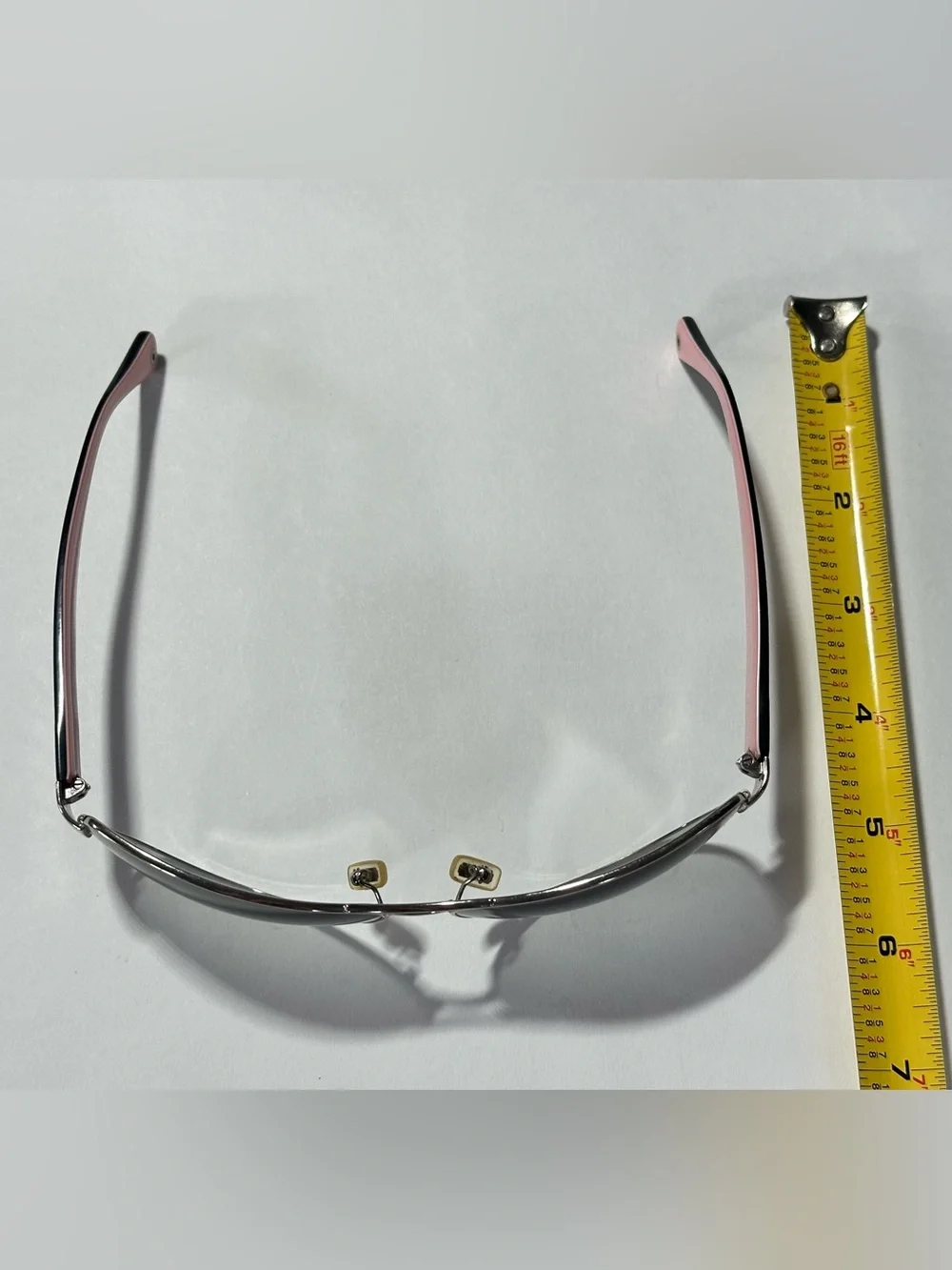 Coach Designer HC7001 Taylor Sunglasses Silver/Pink w/Case McBling Y2K Beach